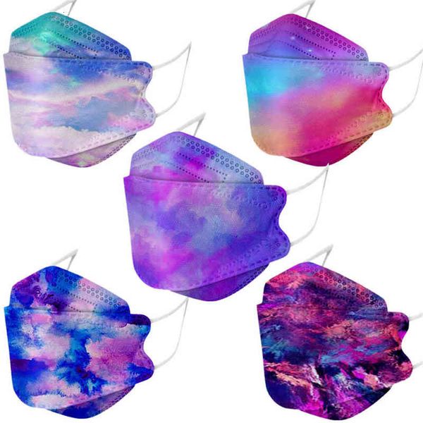 

korean 94 chilen's printed mask tie dye fish shape 3d stereo