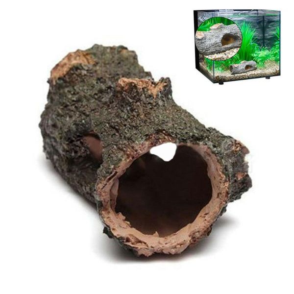 

decorations aquarium hollow hole log tree tunnel cave ornament fish tank decoration big size arrival