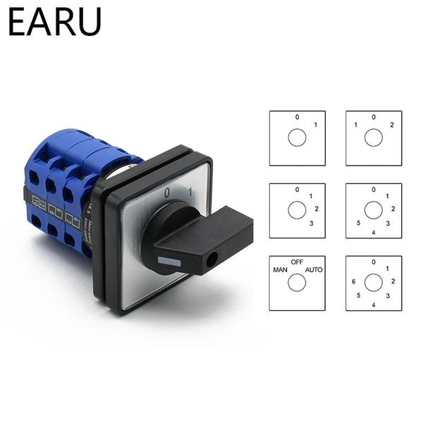 

smart home control lw26-20 electric 2/3/4/6/7 position silver contact 20a 660v 3 poles universal rotary changeover cam switch lw28-20