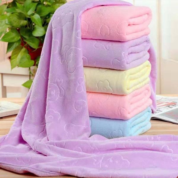 

towel bear embossed bath microfiber beach soft absorbent