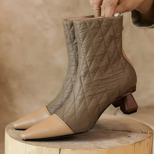 

boots women 2021 fashion genuine leather snow for winter shoes casual lightweight ankle botas mujer, Black