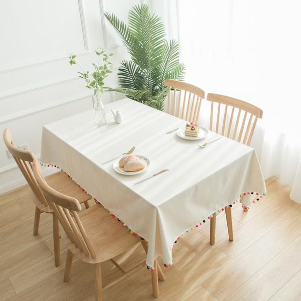 

natural cotton linen tablecloth white protection table skirt rectangular cloth eid mubarak wedding decoration home textiles