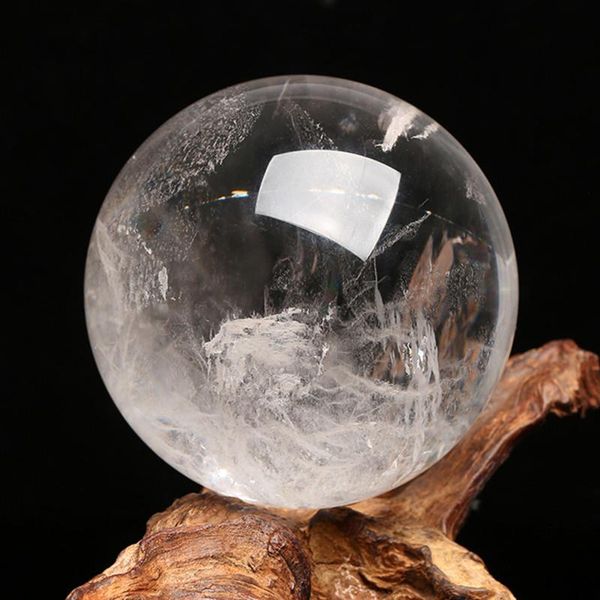 

novelty items natural white clear quartz crystal ball polished healing sphere collection specimen fengshui home decor