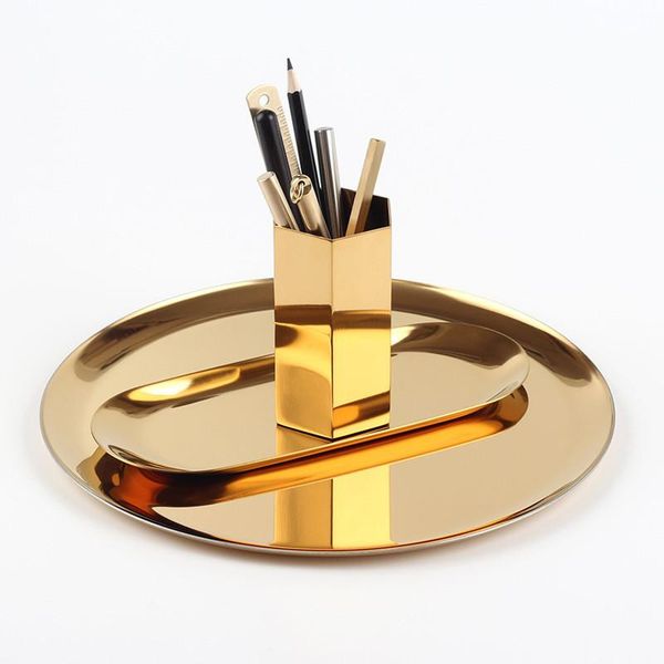 

storage bottles & jars hexagonal golden boxes ins stainless steel flower vase multifunction metal receiving deskpencil holder decor craf