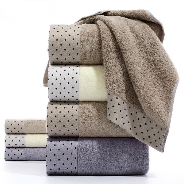 

towel cotton dot household absorbent face embroidery towels bathroom 34x74cm