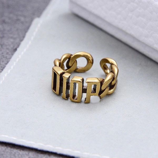

aaa designer jewelry 2021 new letter opening ring 02, Silver