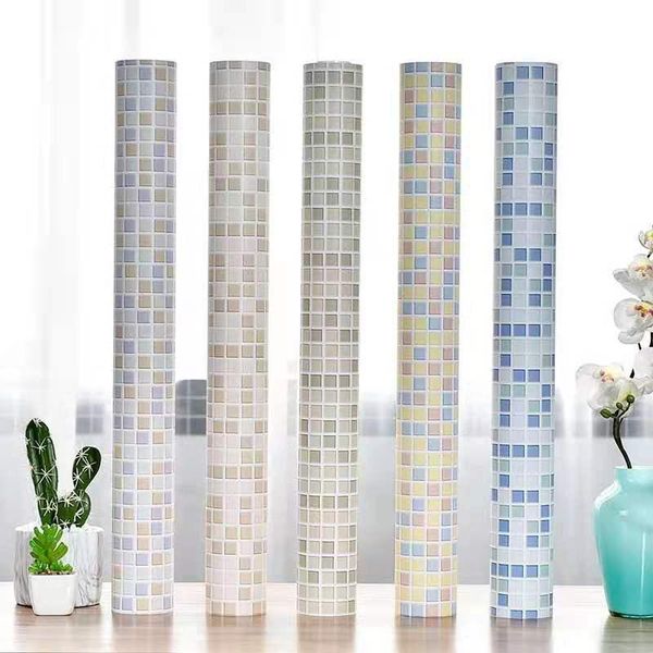 

wallpapers 3d mosaic self-adhesive peelable wallpaper waterproof tile sticker kitchen bathroom furniture decoration