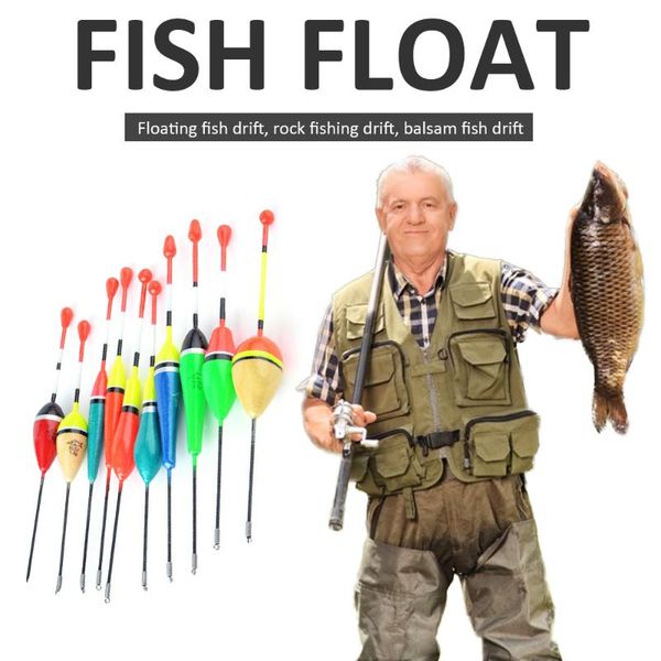 

fishing accessories 10pcs/lot mix assorted size color float set light stick superfine vertical buoy bobber tackles