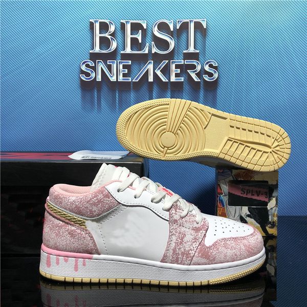 

pairs jumpman 1 1s men women youth low basketball shoes obsidian light smoke travis scotts unc white camo mens sports trainer sneaker with b