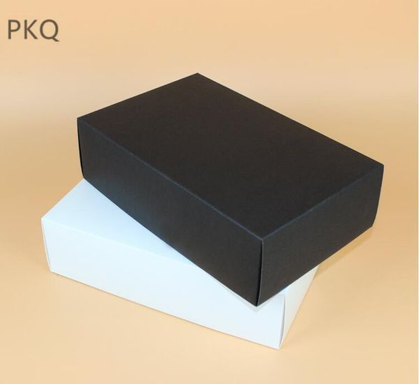 

28x18x8cm large gift box socks/underwear/silk packaging white/black present with cover kraft carton cardboard 10pcs wrap
