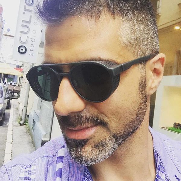 

sunglasses punk for men black blue brown vintage classic style sun glasses steampunk shades fashion 2021 vogue, White;black