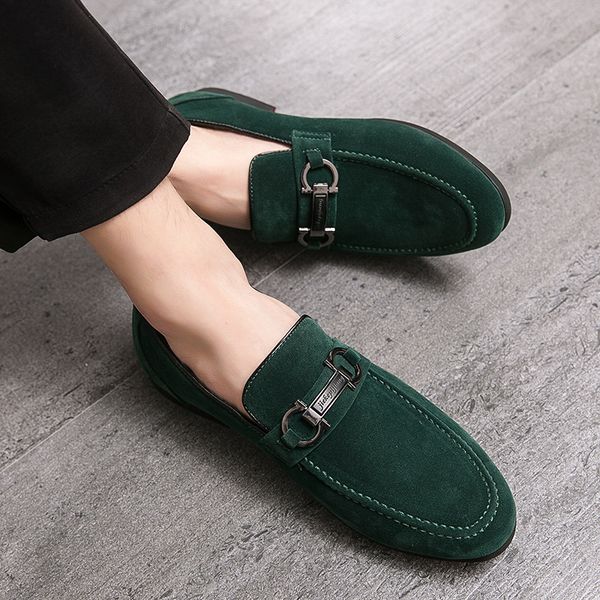 

464748 size european station tide brand peas shoes new year mens casual leather shoes fashion slip-on peas shoes fashionable mens, Black;white