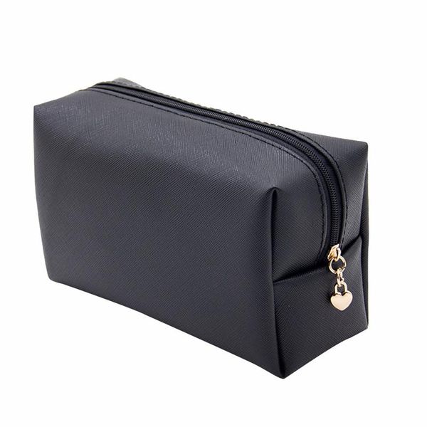 

cosmetic bags & cases portable pouch for woman girl with zipper pu gift case easy clean home waterproof makeup bag large capacity travel