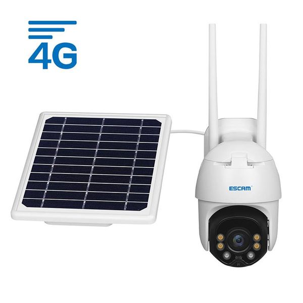 

cameras qf330 1080p pt 4g battery pir alarm ip camera with solar panel full color night vision two way audio ip66 security