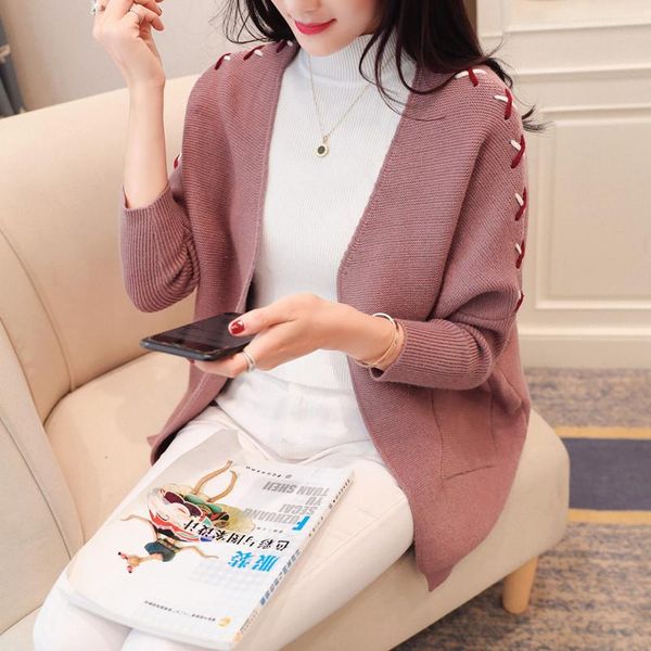 

women's sweaters 5556 to film the han edition in fall of 2021 ladies 58, White;black