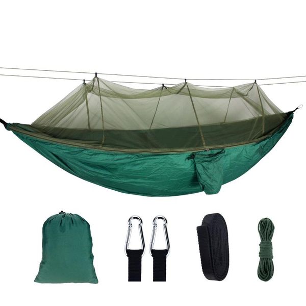 

outdoor games & activities selling portable parachute fabric double person hammock mosquito net for camping