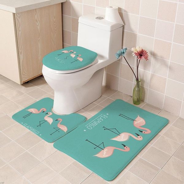 

fashion thicken toilet and lid cover set cushion 3 pcs universal bathroom mat warmer soft seat case accessories 3dbh73 covers