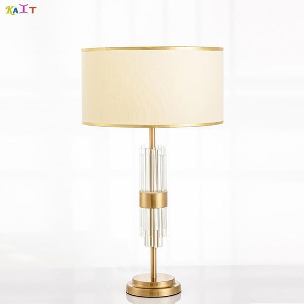 

table lamps american modern gold lamp study bedroom living room cloth