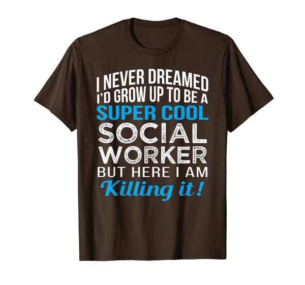 

super cool social worker funny gift t shirt, White;black