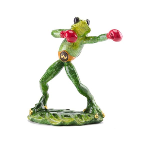 

decorative objects & figurines 6.5" resin boxing champion frog figure animal boxer figurine living room office desk sculpture gift deco