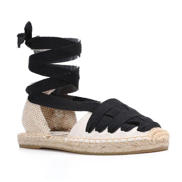 

time-limited arrival t-strap flat with open rubber sapato feminino sandals womens espadrilles shoes, Black