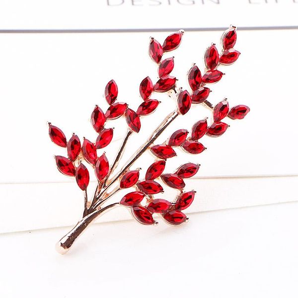 

pins, brooches todox brooch fashion beauty tree women rose gold zinc alloy crystal exquisite flower clothes pin wedding party gift man, Gray