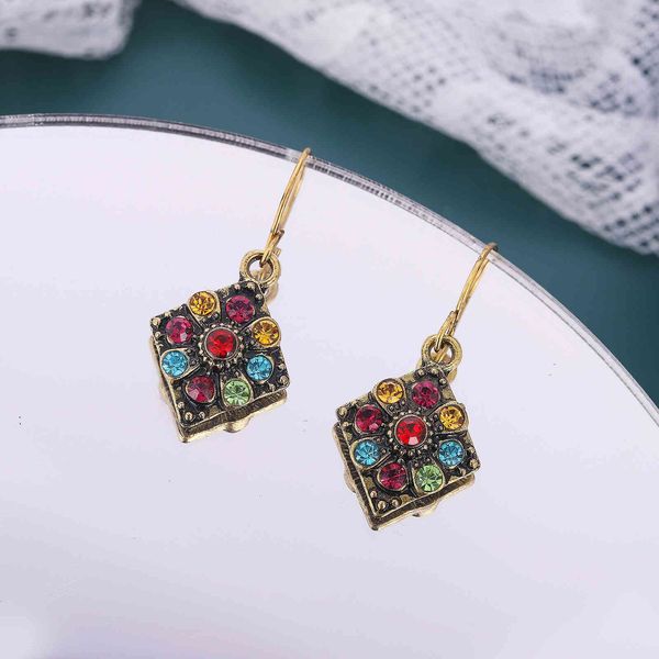 

a0195 fashion bohemian color diamond earrings for women evie, Silver