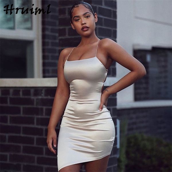 

dress summer sleeveless backless off shoulder sling solid skinny mini woman night club beach bodycon elegant es 210513, Black;gray
