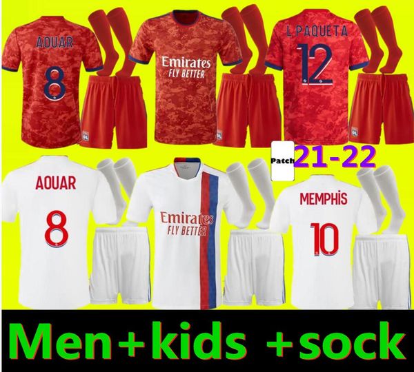 

olympique lyonnais lyon soccer jersey 21 22 maillot foot 2021 2022 maillots de football shirt traore memphis ol adults and kids, Black;yellow