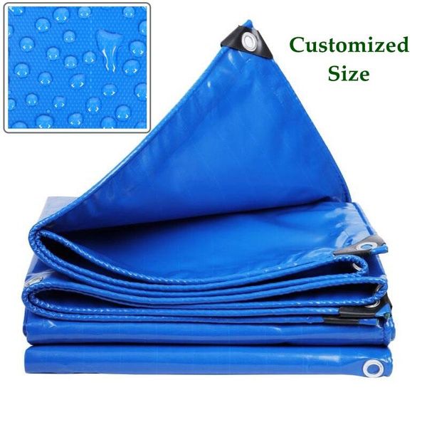 

shade 2x2m pe tarpaulin rainproof cloth sunshade tarp ground sheet camping lightweight boat car truck rain cover