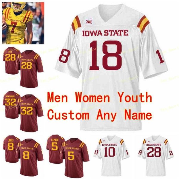 

ncaa college jerseys isu iowa state cyclones 5 allen lazard 6 re-al mitchell 7 joel lanning 75 sean foster 8 deshaunte jones custom football, Black