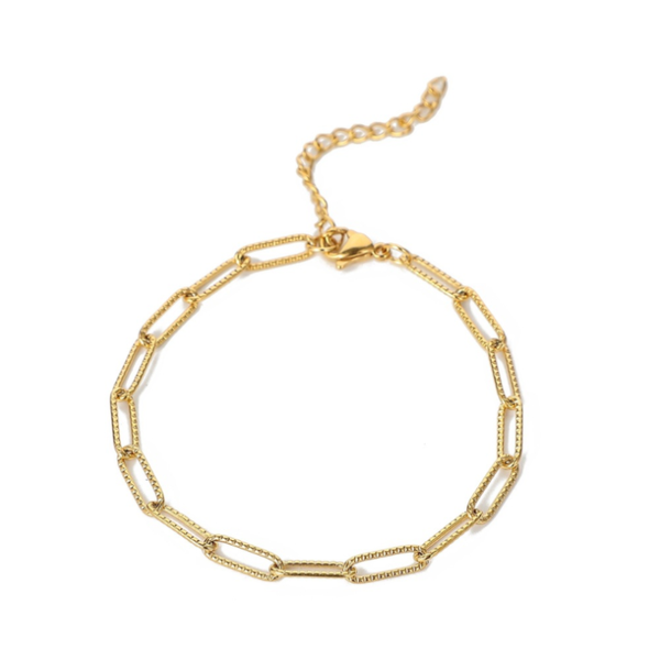 

link, chain 316l stainless steel hip-hop style gold color minimalism rectangle beaded bracelets for women fashion trend fine jewelry gift, Black