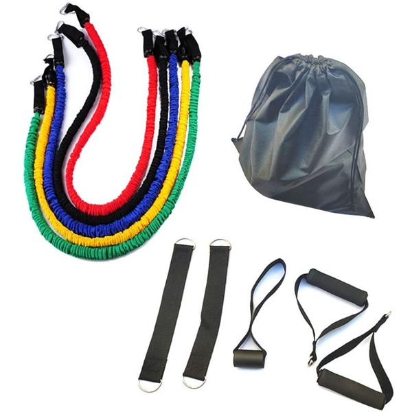 

11pcs resistance band suit yoga expander fitness exercise rubber tube elastic home training bands