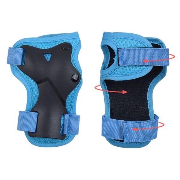

elbow & knee pads kids children skating bike protective sets skateboard roller wrist protector gear, Black;gray
