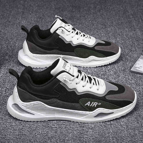 

summer men's shoes korean fashion versatile breathable casual sports net face father small white board, Black