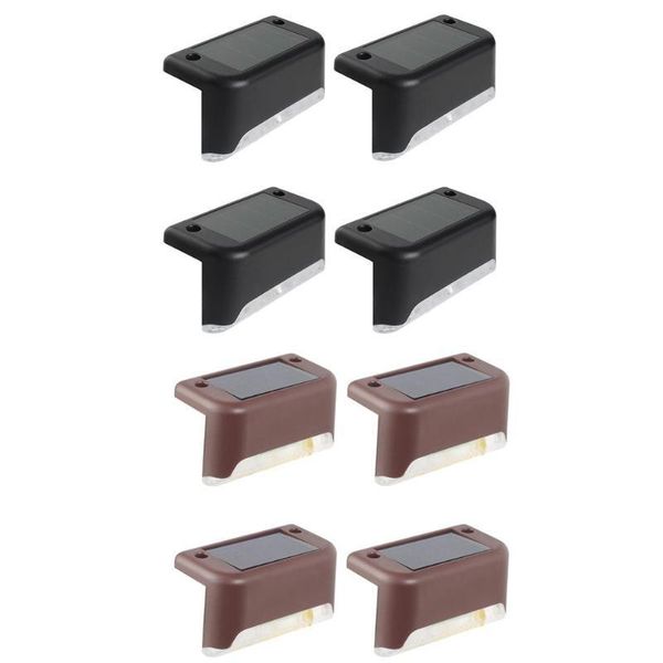 

4x led solar deck lights waterproof outdoor pathway yard stairs fence lamps wall