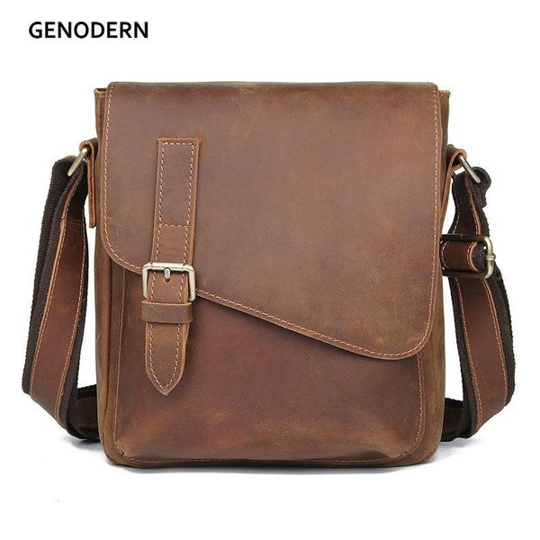 

vintage genuine leather men messenger bag cow shoulder bags crossbody cross body