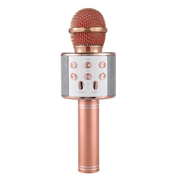 

microphones ws-858 bluetooth wireless microphone handheld karaoke mic usb mini home ktv for music playing singing speaker player
