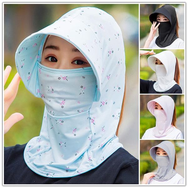 

wide brim hats sun hat women's summer version of the korean anti-uv electric car big can be disassembled wholesale protective, Blue;gray