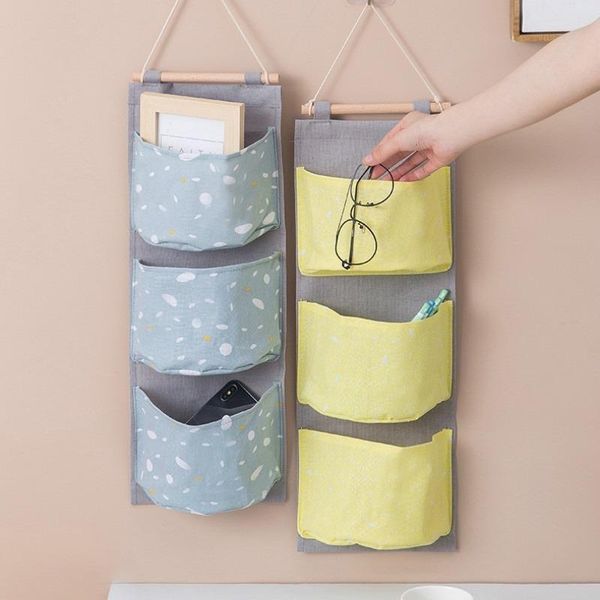 

storage bags 1pcs creative fabric hanging bag behind the door simple dormitory debris finishing