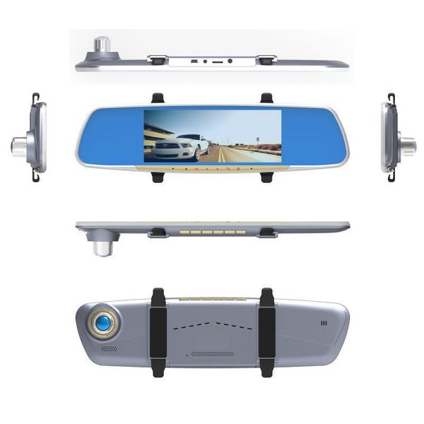 

camcorders v100 recorder hd 7 inch touch screen dual lens rear view dash cam vehicle monitor video auto camera detector camcorde