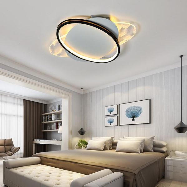 Avizeler Postmodern Minimalist Yaratıcı Yatak Odası LED Ultra-ince Nordic Lüks Salon Dairesel Tavan Dekorasyon Lambası