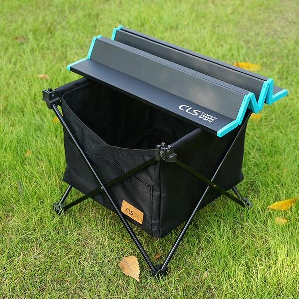 

lawaia folding table mini fishing storage basket picnictable aluminum waterproof bag outdoor accessories