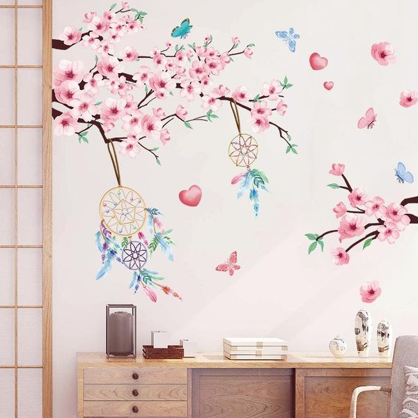 

wall stickers [shijuehezi] flowers diy plants decals for house living room kids bedroom children nursery kitchen decoration