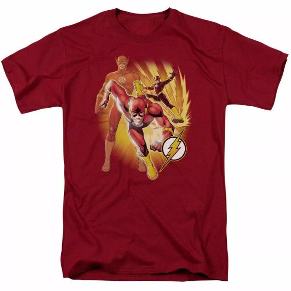 

The Flash Flash Collage T Shirt Mens Licensed DC Comics Tee Cardinal, White;black