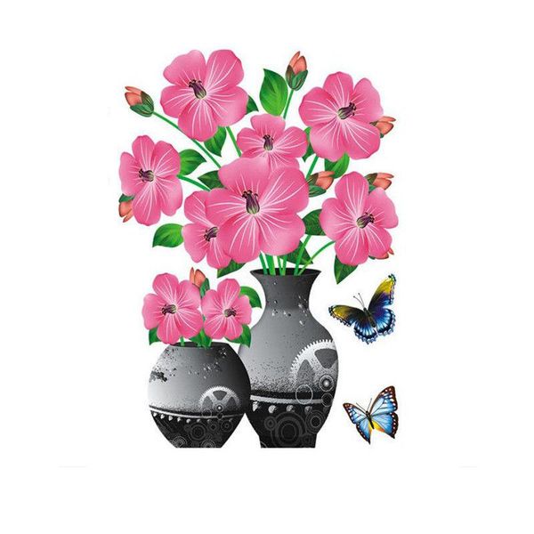 

plant vase 3d stereo stickers self-adhesive wall refrigerator decoration waterproof pw