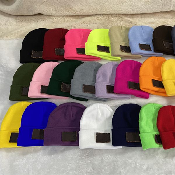 

brand knitted hat beanie mens womens designer hats letters skull caps fashion 26 color, Blue;gray
