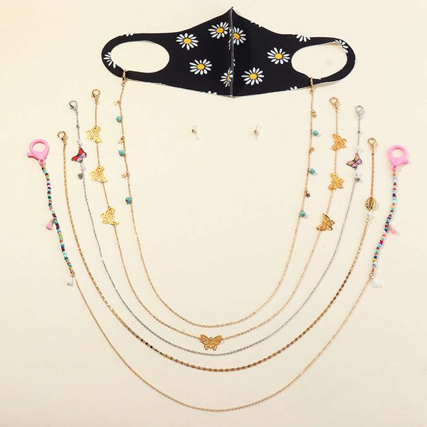 

rice color accessories: bead mask, hanging rope, metal neck chain, spectacle dual-purpose