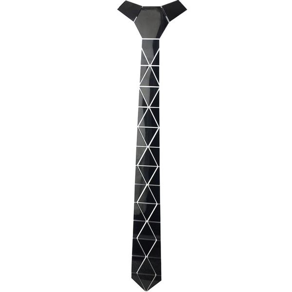 

handmade fashion accessory titanium black necktie acrylic mirror hex tie wedding party business gift geometric shape men ties unique design, Blue;purple