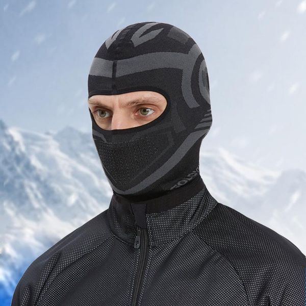 

cycling caps & masks winter skiing balaclava bandana breathable face mask biker skullies beanies motorcycle neck gaiter cover ski, Black